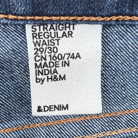 H&M &denim Straight Leg Regular Waist Jeans Size 29 x 30 Men’s - Picture 2 of 4